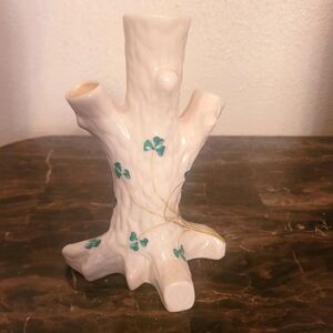 Vintage Belleek Tree Trunk Vase